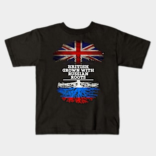 British Grown With Russian Roots - Gift for Russian With Roots From Russia Kids T-Shirt